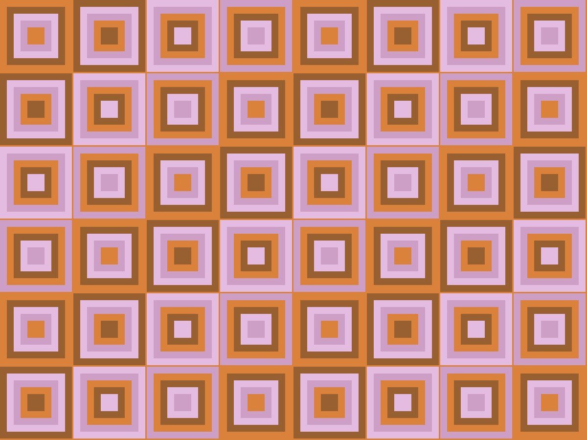 Old doily from the attic: a drawn squares pattern