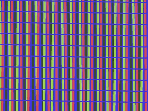 Rainbow wall hanging: a drawn cords pattern